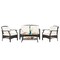 Costway 4 PCS Outdoor Rattan Conversation Set Patio Rattan Sofa Set W/ Protective Cover